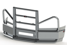 Angled truck grille guard for Kenworth T-680 by Ali Arc model KW490BCQ.