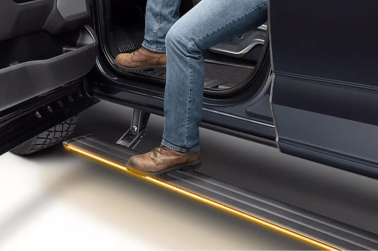 Amp Research PowerStep Vision 96365-01A running boards for 2025 Ram 2500/3500 with textured powder-coated finish