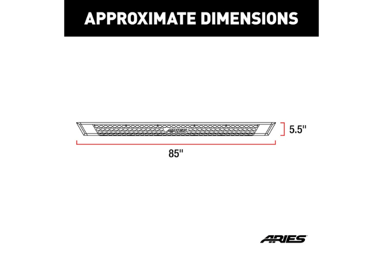 Durable Aries AdvantEDGE black aluminum side bars for Dodge Ram 2500/3500 trucks.