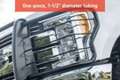 Aries heavy duty grille guard for Chevy Silverado 1500 in black steel