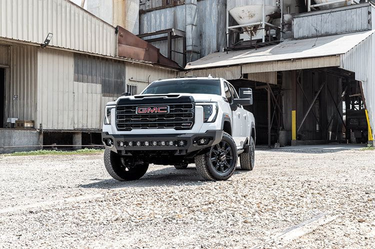 Bodyguard NAG24BNBNN Freedom Series Base Front Bumper for 2024–2026 GMC Sierra HD, a heavy-duty off-road front bumper upgrade from Bodyguard bumpers