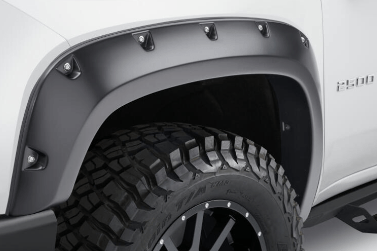 Bushwacker 40161-02 Chevy Silverado 2500HD/3500HD 2020-2023 2PC Front Pocket Style Fender Flares