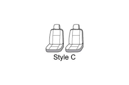 Covercraft SS2533PCCH Chevy Silverado 2500HD/3500HD 2020-2023 Polycotton SeatSaver Custom Front Seat Covers Charcoal