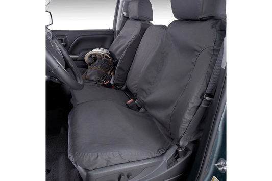 Covercraft SS3381PCCH Chevy Silverado 2500HD/3500HD 2007-2014 Polycotton SeatSaver Custom Front Seat Covers - Charcoal
