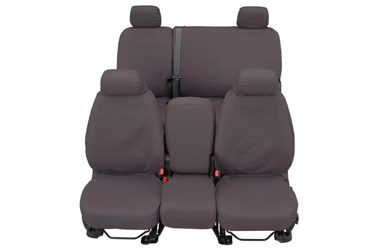 Covercraft SS2533PCGY GMC Sierra 2500HD/3500HD 2020-2023 Polycotton SeatSaver Custom Front Seat Covers - Grey