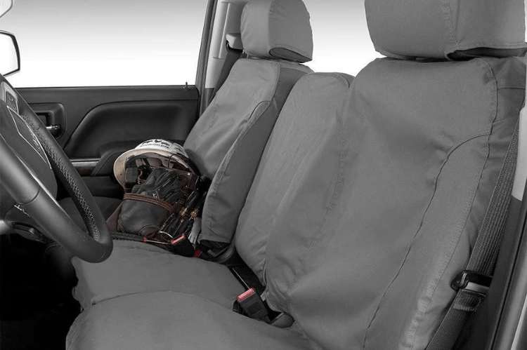 Covercraft SS2533PCGY GMC Sierra 2500HD/3500HD 2020-2023 Polycotton SeatSaver Custom Front Seat Covers - Grey