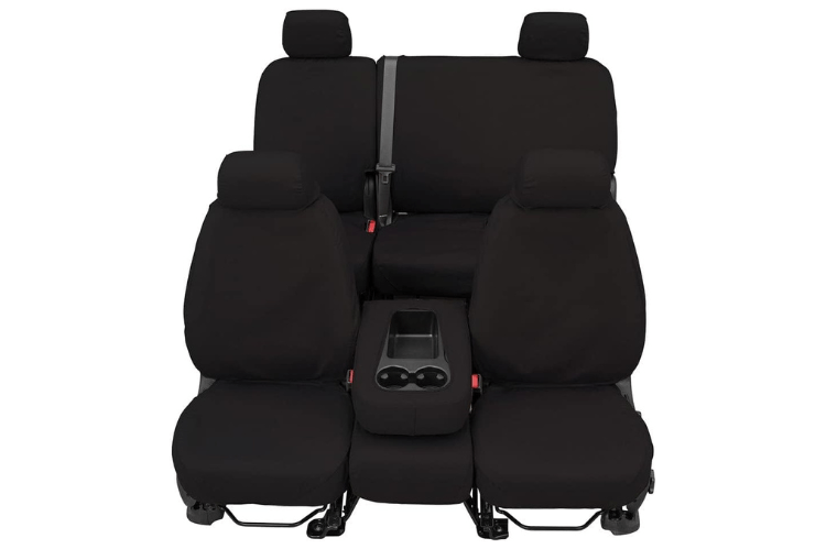 Covercraft SS3381PCCH GMC Sierra 2500HD/3500HD 2007-2014 Polycotton SeatSaver Custom Front Seat Covers - Charcoal