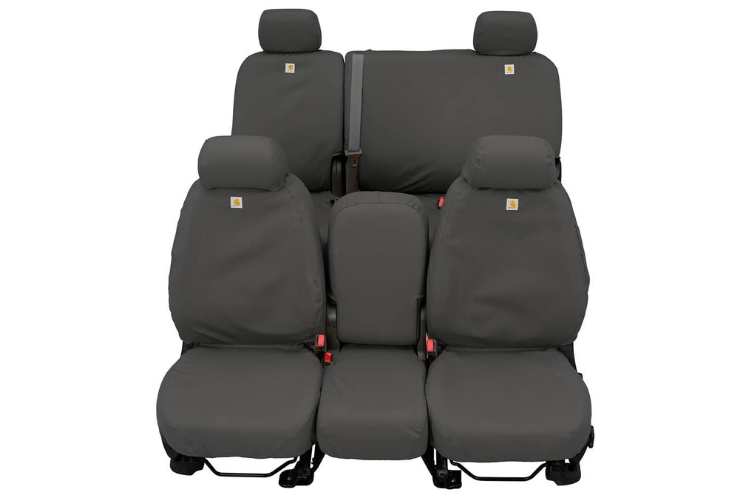 Covercraft SSC8489CAGY GMC Sierra 2500HD/3500HD 2021-2022 Carhartt SeatSaver Custom Rear Seat Covers Gravel