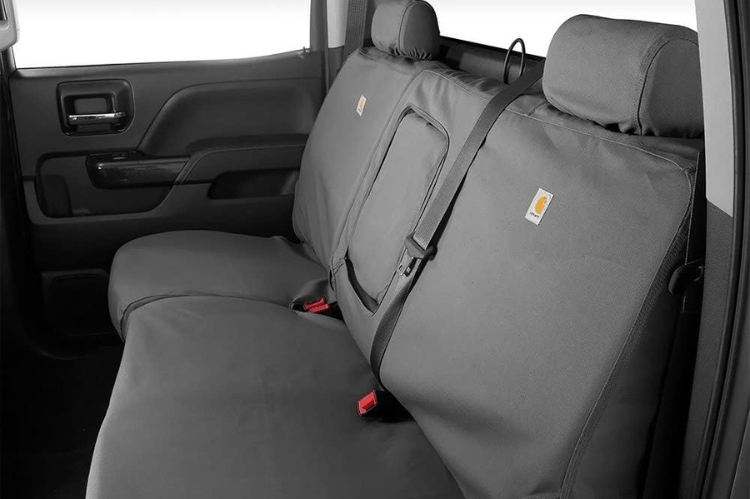Covercraft SSC8489CAGY GMC Sierra 2500HD/3500HD 2021-2022 Carhartt SeatSaver Custom Rear Seat Covers Gravel