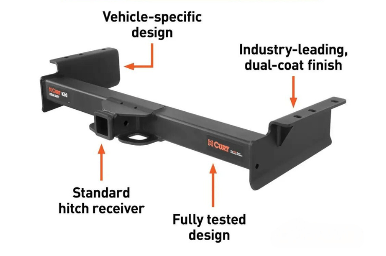 Curt 15007 GMC Sierra 2500HD/3500HD 2020-2024 2" Xtra Duty Class 5 Trailer Receiver Hitch