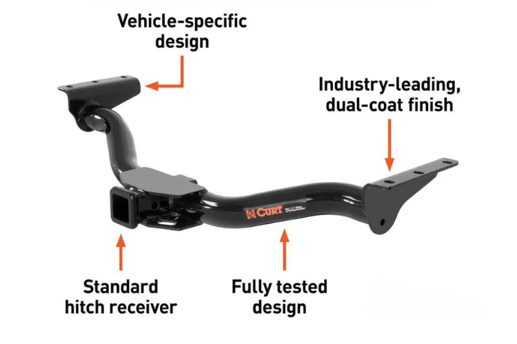 Curt 13447 Chevy Silverado 2500HD/3500HD 2020-2024 2" Class 3 Trailer Receiver Hitch