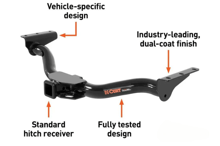 Curt 14005 GMC Sierra 2500HD/3500HD 2020-2024 2" Class 4 Trailer Receiver Hitch