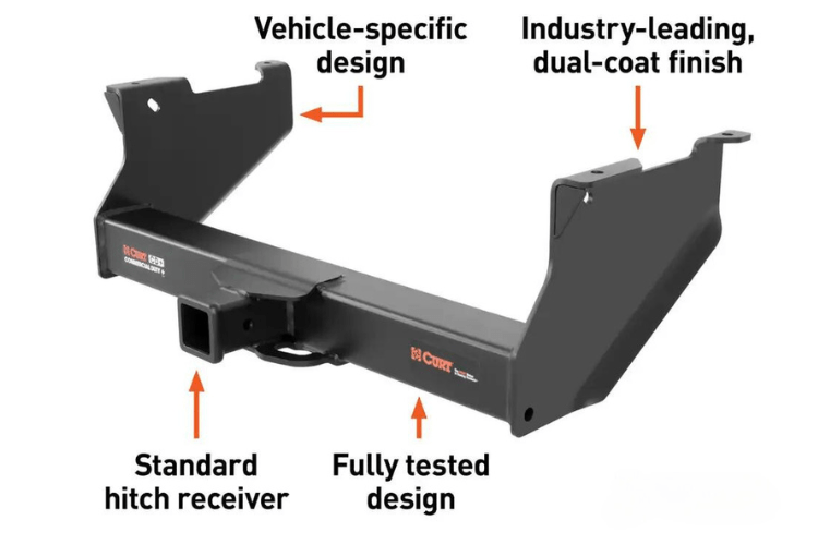 Curt 15860 Chevy Silverado 2500HD/3500HD 2011-2019 2-1/2" Commercial Duty Class 5 Receiver Hitch