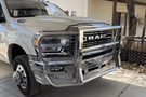 Ali Arc Traditional Aluminum Dodge Ram 2500/3500 2019-2023 Front Bumper Rake With Rectangle Light Tabs Standard and Sensor DGR101LS