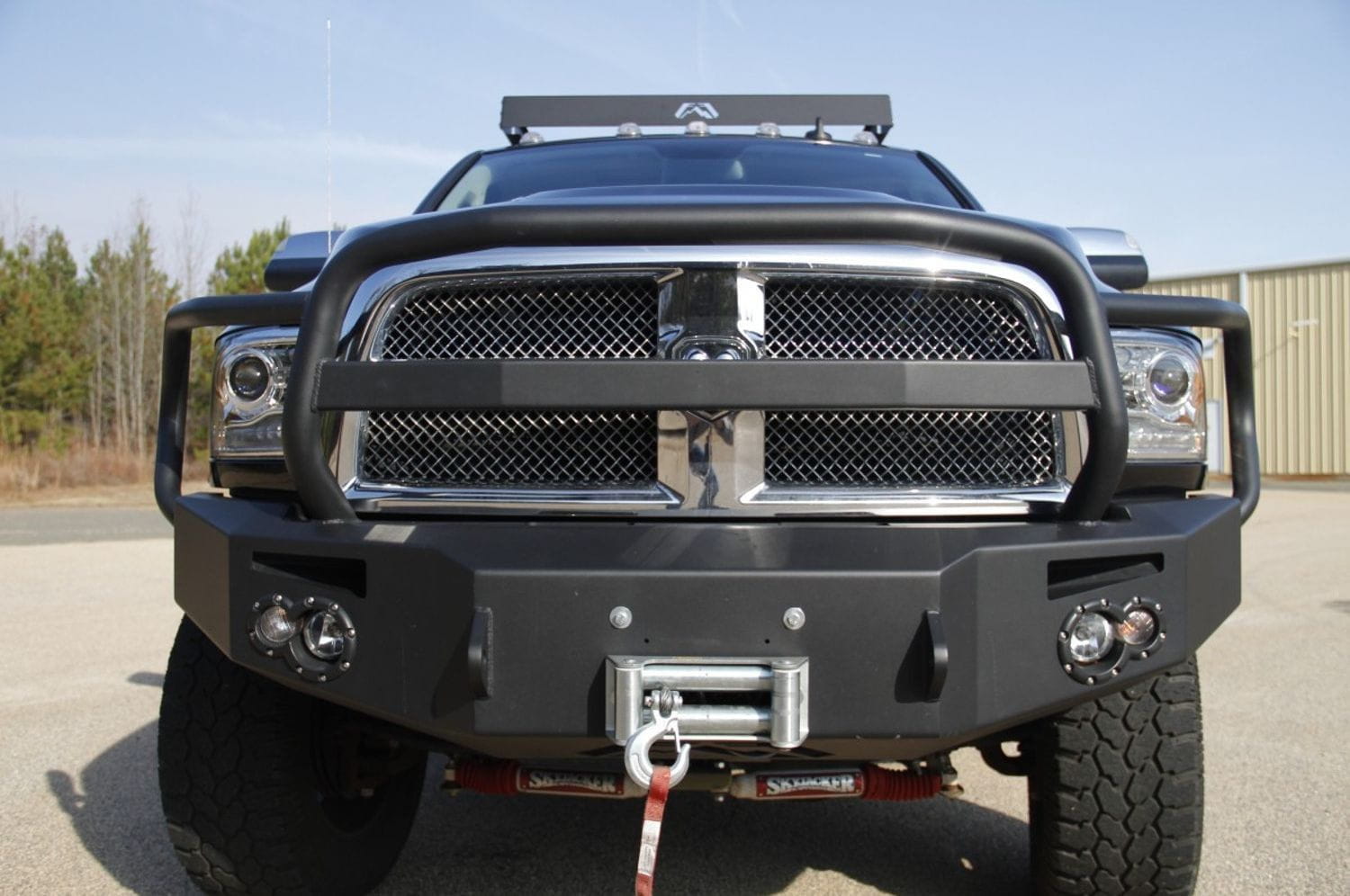 Fab Fours Premium Full Guard Front Bumper 2010-2018 Dodge Ram 4500/5500 DR10-A2950-1