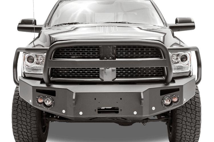 Fab Fours Dodge Ram 4500/5500 2016-2018 Front Bumper Sensor Winch Ready with Full Guard DR16-C4050-1