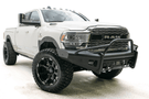 Fab Fours DR19-Q4462-1 Dodge Ram 4500/5500 (New Body Style) 2019-2024 Black Steel Elite Front Bumper with Pre-Runner Guard