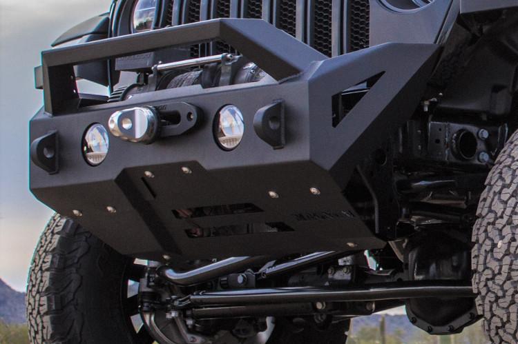 Magnum Raptor Series Jeep Gladiator Front Bumper 2020-2025 FBM22JPN-RT Stubby Winch Ready with RT Series Light Bracket