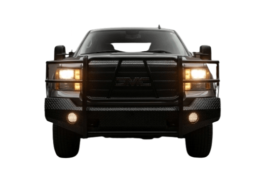 Front view of GMC Sierra 2500/3500 2011–2014 TrailFX FX3016 full replacement bumper