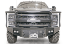 Fab Fours bumper with deer guard, aftermarket winch-ready front bumper for Ford F250/F350 2023-2024