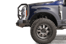 Fab Fours bumper with deer guard, aftermarket winch-ready front bumper for Ford F250/F350 2023-2024