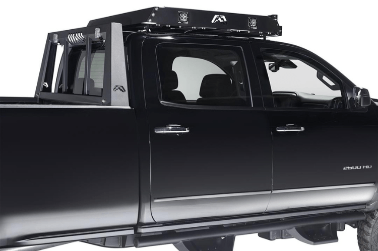 Fab Fours universal roof rack RR48-1 for 1999–2014 Chevy Silverado 2500/3500 with durable matte black finish