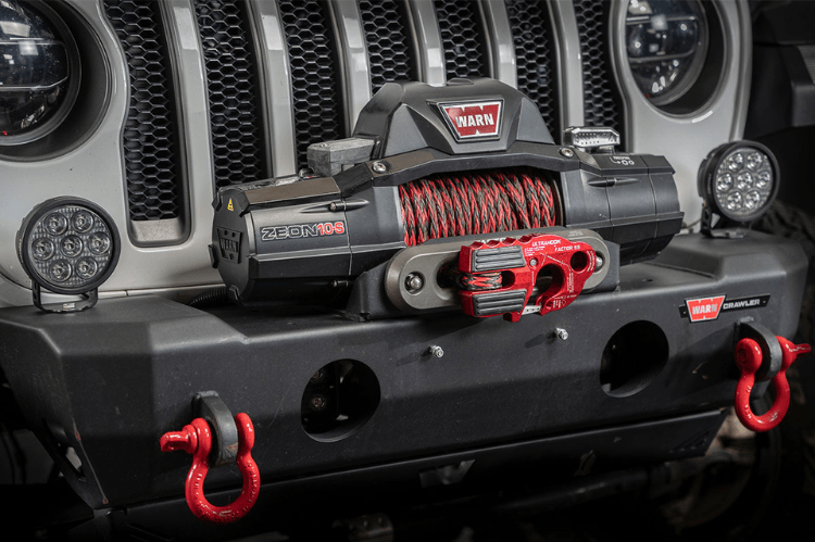 Factor 55 Red UltraHook a High-Strength Winch Hook With Shackle Mount and Safety Latch.