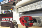 Factor 55 Red UltraHook a High-Strength Winch Hook With Shackle Mount and Safety Latch.