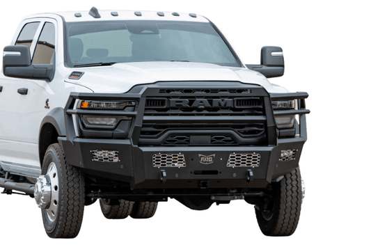 2025 Dodge Ram Flog Industries Frontier Series Full Guard Bumper with custom grille guard.