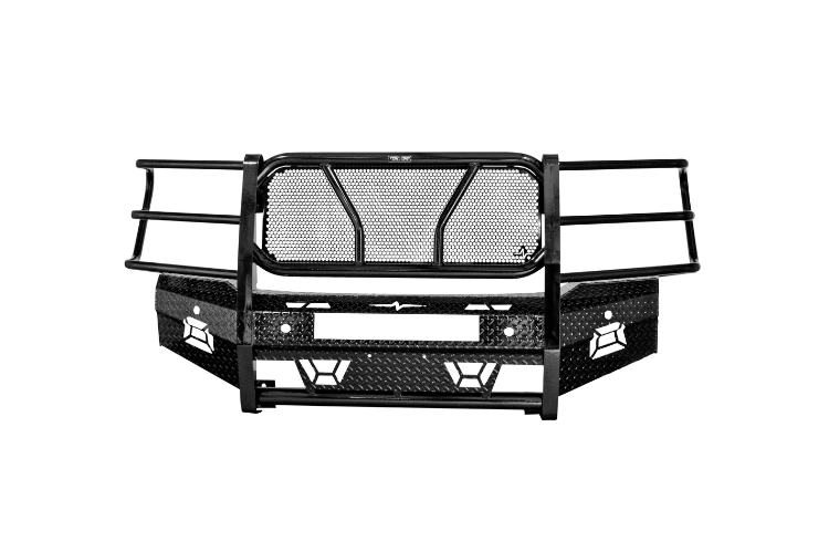 Frontier front bumper for Chevy Silverado 1500 with camera and light bar cut-out