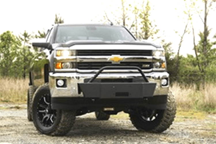 Fab Fours GM14-N3150-1 GMC Sierra 1500 2014-2015 Winch Mount Front Bumper Pre-Runner Guard