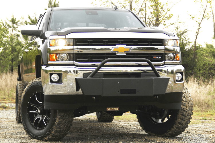 Fab Fours GM15-N3060-1 Chevy Silverado 2500/3500 2015-2019 Winch Mount Front Bumper Large Frame