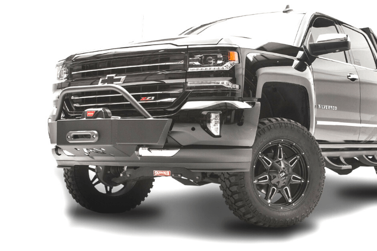 Fab Fours GM14-N3150-1 GMC Sierra 1500 2014-2015 Winch Mount Front Bumper Pre-Runner Guard