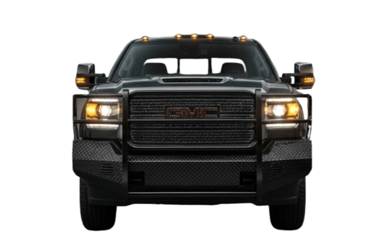 Front view of TrailFX full replacement bumper FX3022 for GMC Sierra 2500/3500