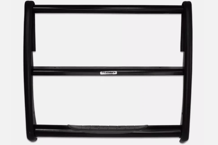Go Rhino 3000 Series steel grille guard 3295B for 2015–2017 Ford F150, aftermarket heavy-duty grille guard for front-end protection.
