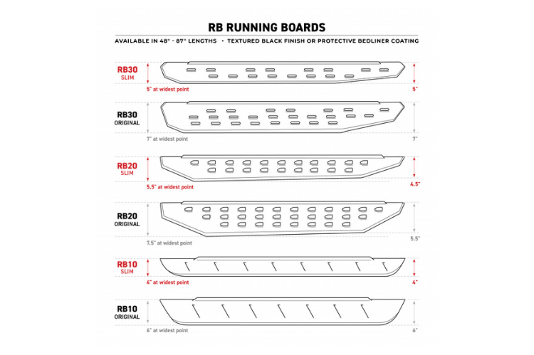 Go Rhino 63404887SPC GMC Sierra 2500HD/3500HD 2020-2025 RB10 Slim Line Running Boards Crew Cab with Mounting Brackets Kit