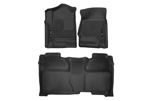 Husky Liners 53908 Chevy Silverado 2500HD/3500HD 2014-2019 X-Act Contour Floor Mats Set Crew Cab Black (Also fits Silverado 1500)