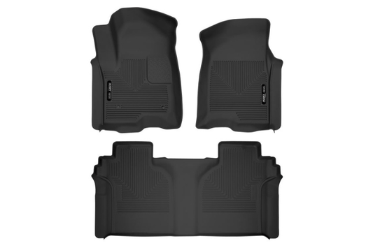 Husky Liners 54208 Chevy Silverado 2500HD/3500HD 2019-2023 X-Act Contour Floor Mats Set Crew Cab Black (Also fits Silverado 1500)