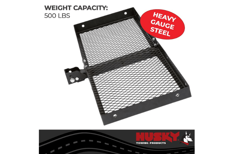 Husky Towing 81148 extra wide cargo carrier, heavy-duty trailer hitch cargo carrier for cargo gear.