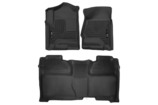 Husky Liners 53908 GMC Sierra 2500HD/3500HD 2014-2019 X-Act Contour Floor Mats Set Crew Cab - Black