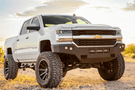 ICI Aluminum Chevy Silverado 1500 2016-2018 Alumilite Front Bumper Non Winch With Optional Bolt-On RT Series Light Bracket AL-FBM16CHN-RT