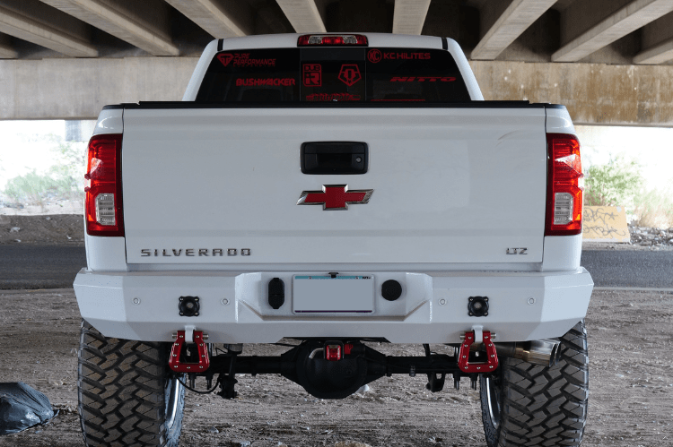 Steel Rear Bumper Assembly With Lights For Chevy Silverado 2500 (2015-2017) – Heavy Duty, Powder Coated