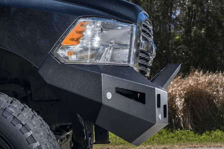 ICI Aluminum Dodge Ram 1500 2013-2018 Alumilite Front Bumper Non Winch With Optional Bolt-On RT Series Light Bracket AL-FBM96DGN-RT