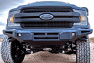 ICI Aluminum Ford F150 2018-2020 Alumilite Front Bumper Non Winch With Optional Bolt-On RT Series Light Bracket AL-FBM15FDN-RT
