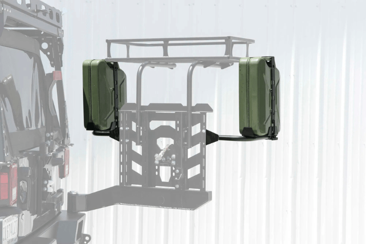 Passenger side black textured Jerry Can mount by Lod Offroad