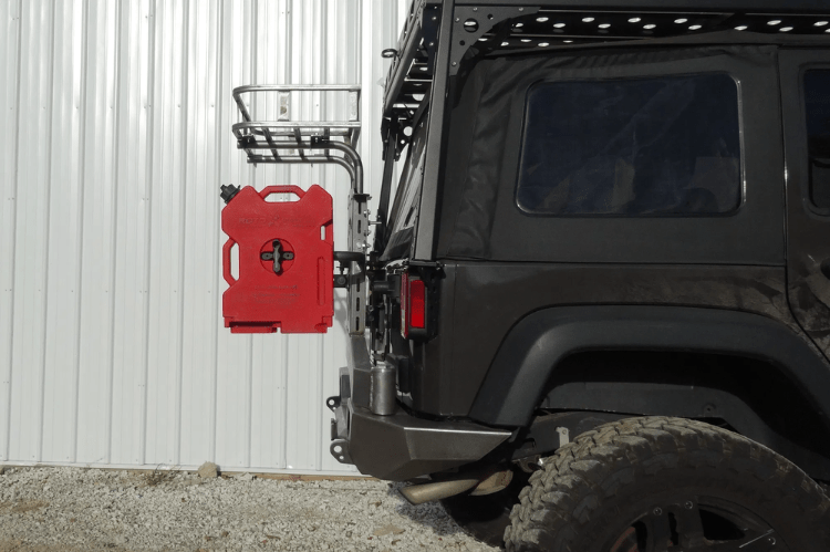 Dual black RotoPax mounts for 2 or 3 gallon cans by Lod Offroad