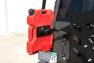 Single RotoPax mount by Lod Offroad in black textured finish for fuel cans