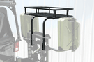 Trail rack in black textured finish by Lod Offroad for added cargo