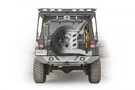 Trail rack in black textured finish by Lod Offroad for added cargo