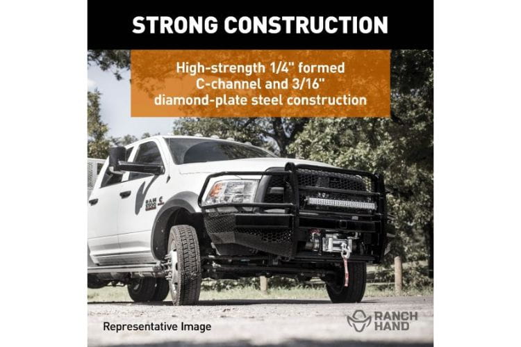 Ranch Hand FBF235BLR Sport Series Winch-Ready Front Bumper with Grille Guard for 2023-2026 Ford F450/F550 Superduty.